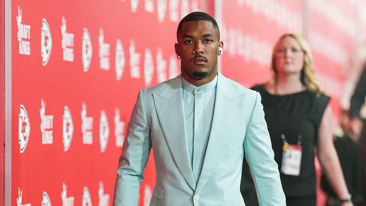 Sep 15, 2024; Kansas City, Missouri, USA; Cincinnati Bengals cornerback DJ Turner II (20) arrives prior to a game against the Kansas City Chiefs at GEHA Field at Arrowhead Stadium. Mandatory Credit: Jay Biggerstaff-Imagn Images