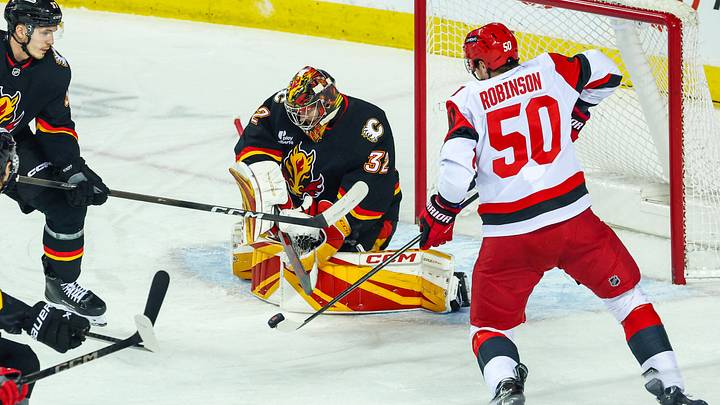 Dustin Wolf of the Calgary Flames