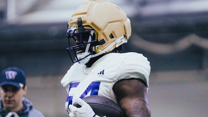 Anterio Thompson has shown flashes of athleticism in six UW spring practices. Anterio Thompson has shown flashes of athleticism in six UW spring practices.