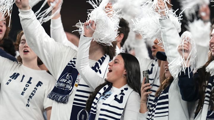 Penn State fans watch from the stands as the Penn State Nittany Lions play the Boise State Broncos during the Fiesta Bowl. Penn State fans watch from the stands as the Penn State Nittany Lions play the Boise State Broncos during the Fiesta Bowl.