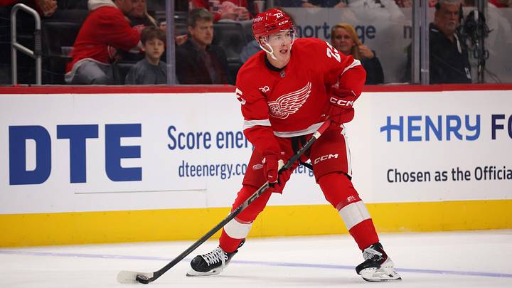 Jacob Bernard-Docker had one goal and four assists in 63 games for the Detroit Red Wings last season.