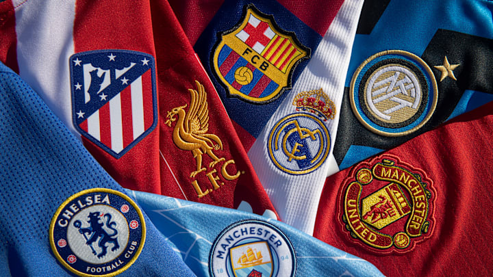 The Club Badges of Manchester City and Tottenham Hotspur