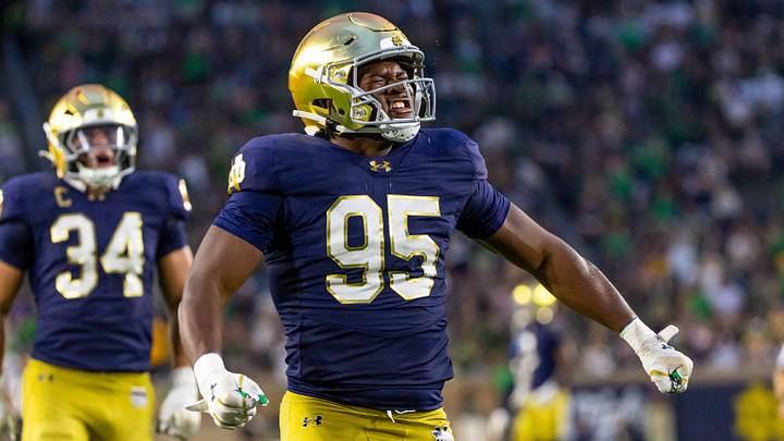 Notre Dame Fighting Irish pass-rusher Bryce Young. Notre Dame Fighting Irish pass-rusher Bryce Young.
