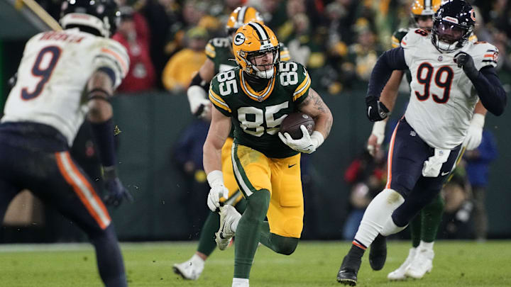 Packers tight end Tucker Kraft has become a dangerous red zone threat with seven TD catches this season.