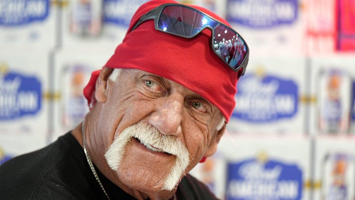 Hulk Hogan made a stop at Beers of the World to promote his beer line, Real American Beer.
