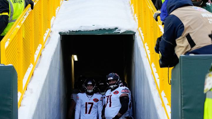 Bears backup QB Tyson Bagent (17) prepares to enter the field before last year's game at Green Bay. Bears backup QB Tyson Bagent (17) prepares to enter the field before last year's game at Green Bay.