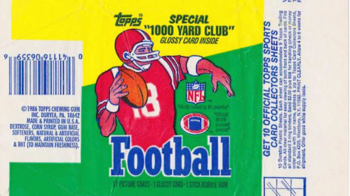 1986 Topps Football Wax Wrapper 
