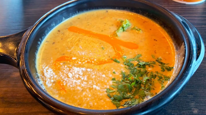 The queso is a signature item at Torchy's Tacos, but the guacamole was barely present.

Torchys Tacos Queso