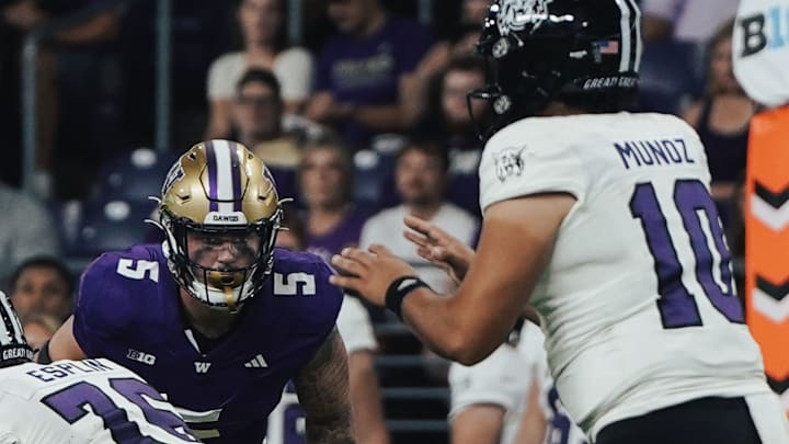 Zach Durfee stares down the Weber State quarterback. 