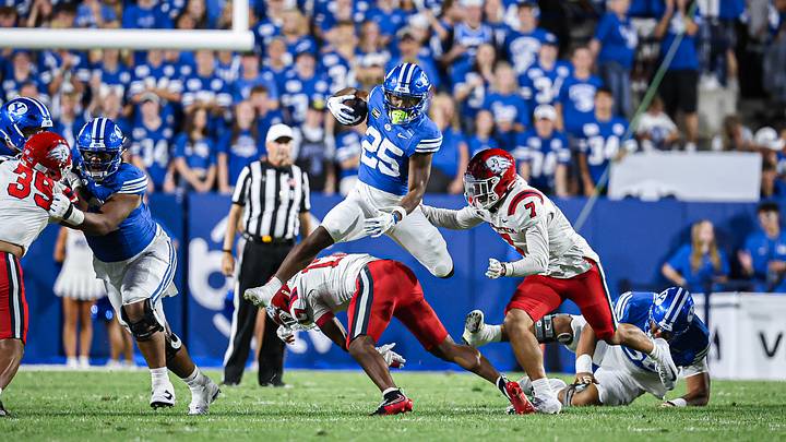 BYU RB Devaughn Eka against Utah Tech BYU RB Devaughn Eka against Utah Tech