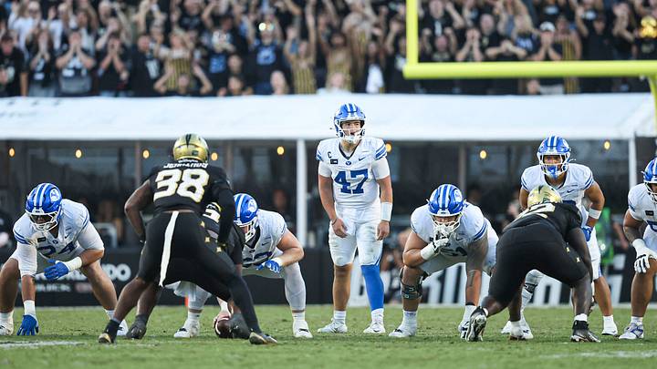 BYU QB Bear Bachmeier against UCF BYU QB Bear Bachmeier against UCF