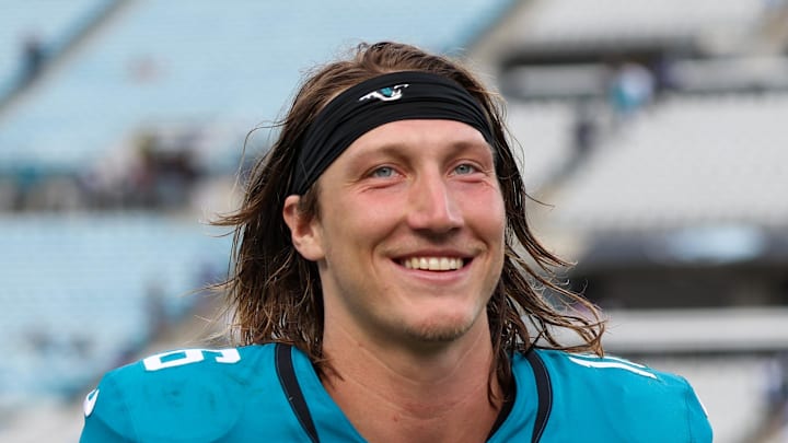 Sep 7, 2025; Jacksonville, Florida, USA; Jacksonville Jaguars quarterback Trevor Lawrence (16) looks on after a game against the Carolina Panthers at EverBank Stadium. Mandatory Credit: Nathan Ray Seebeck-Imagn Images Sep 7, 2025; Jacksonville, Florida, USA; Jacksonville Jaguars quarterback Trevor Lawrence (16) looks on after a game against the Carolina Panthers at EverBank Stadium. Mandatory Credit: Nathan Ray Seebeck-Imagn Images