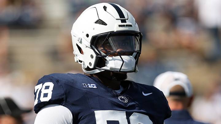 Penn State Nittany Lions offensive lineman Malachi Goodman (78) Penn State Nittany Lions offensive lineman Malachi Goodman (78)