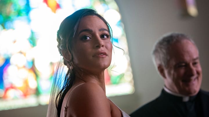 “I Do” – Gabriela prepares to walk down the aisle on her wedding day as Bode receives some surprising news, on the second season finale of FIRE COUNTRY, Friday, May 17 (9:00-10:00 PM, ET/PT) on the CBS Television Network, and streaming on Paramount+ Pictured: Stephanie Arcila as Gabriela Perez. Photo: Sergei Bachlakov/CBS ©2024 CBS Broadcasting, Inc. All Rights Reserved.