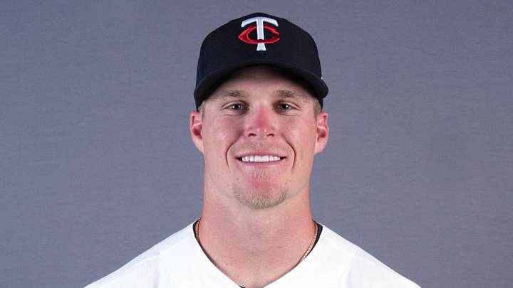Feb 19, 2026; Lee County, FL, USA; Minnesota Twins center fielder Walker Jenkins (75) poses during photo day at Hammond Stadium. Mandatory Credit: Jim Rassol-Imagn Images Feb 19, 2026; Lee County, FL, USA; Minnesota Twins center fielder Walker Jenkins (75) poses during photo day at Hammond Stadium. Mandatory Credit: Jim Rassol-Imagn Images