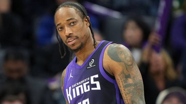 Apr 3, 2026; Sacramento, California, USA; Sacramento Kings guard DeMar DeRozan (10) during the third quarter against the New Orleans Pelicans at Golden 1 Center. Mandatory Credit: Darren Yamashita-Imagn Images Apr 3, 2026; Sacramento, California, USA; Sacramento Kings guard DeMar DeRozan (10) during the third quarter against the New Orleans Pelicans at Golden 1 Center. Mandatory Credit: Darren Yamashita-Imagn Images