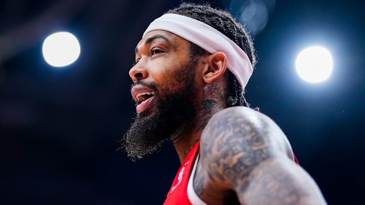 Feb 8, 2026; Toronto, Ontario, CAN;  Toronto Raptors forward Brandon Ingram (3) looks on against the Indiana Pacers at Scotiabank Arena. Mandatory Credit: Kevin Sousa-Imagn Images