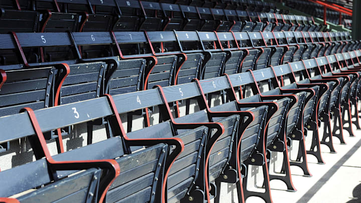 April 13, 2012; Boston, MA, USA; A general view of empty seats on opening day at Fenway Park prior to a game between the Boston Red Sox and Tampa Bay Rays. Mandatory Credit: Bob DeChiara-Imagn Images April 13, 2012; Boston, MA, USA; A general view of empty seats on opening day at Fenway Park prior to a game between the Boston Red Sox and Tampa Bay Rays. Mandatory Credit: Bob DeChiara-Imagn Images