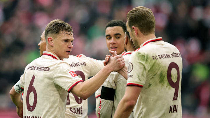 Joshua Kimmich und Harry Kane vom FC Bayern Joshua Kimmich und Harry Kane vom FC Bayern