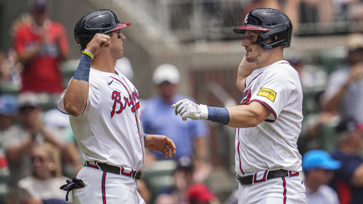 Atlanta Braves catcher Sean Murphy and third baseman Austin Riley Atlanta Braves catcher Sean Murphy and third baseman Austin Riley