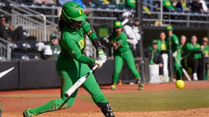 Oregon utility player Elon Butler hit for the cycle against Iowa on Saturday, April 4.