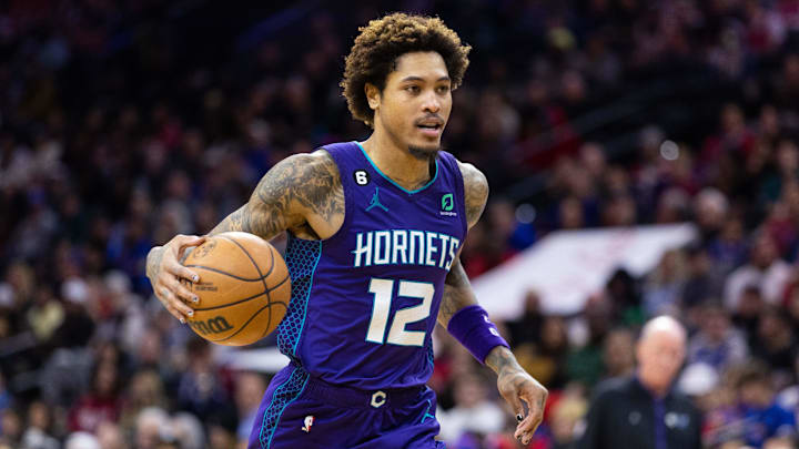 Charlotte Hornets guard Kelly Oubre Jr. (12) dribbles.