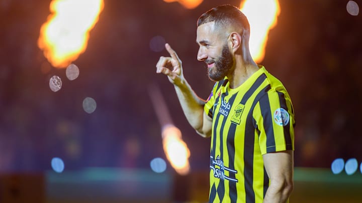 El francés Karim Benzema es una de las nuevas figuras que se podrá ver en la Liga Profesional Saudi tras haber firmado con el Al-Ittihad.