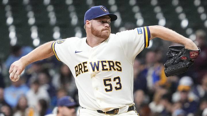 Mar 31, 2026; Milwaukee, Wisconsin, USA; Milwaukee Brewers pitcher Brandon Woodruff (53) delivers a pitch against the Tampa Bay Rays in the fourth inning at American Family Field. Mandatory Credit: Michael McLoone-Imagn Images Mar 31, 2026; Milwaukee, Wisconsin, USA; Milwaukee Brewers pitcher Brandon Woodruff (53) delivers a pitch against the Tampa Bay Rays in the fourth inning at American Family Field. Mandatory Credit: Michael McLoone-Imagn Images