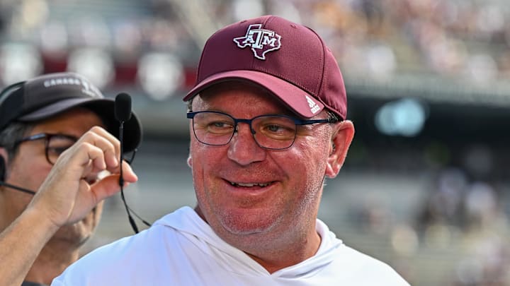 Texas A&M coach Mike Elko deflected responsibility in the Theo Wease blanket controversy.