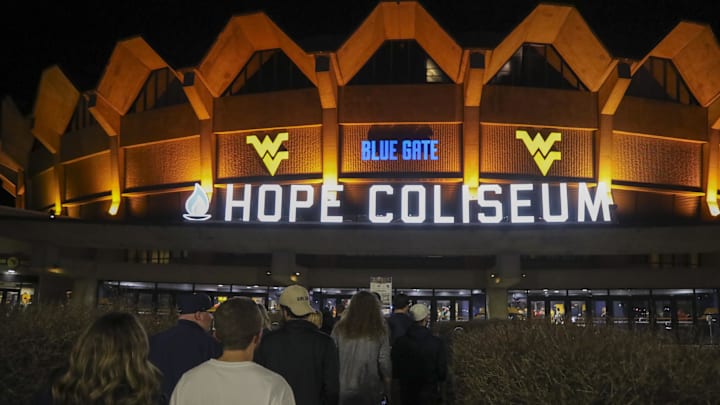 Mar 6, 2026; Morgantown, West Virginia, USA; West Virginia Mountaineers fans enter Hope Coliseum before their game against the UCF Knights. Mandatory Credit: Ben Queen-Imagn Images Mar 6, 2026; Morgantown, West Virginia, USA; West Virginia Mountaineers fans enter Hope Coliseum before their game against the UCF Knights. Mandatory Credit: Ben Queen-Imagn Images