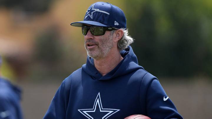 Dallas Cowboys special teams coordinator Nick Sorensen at training camp at the River Ridge Fields. Mandatory Credit: Kirby Lee-Imagn Images Dallas Cowboys special teams coordinator Nick Sorensen at training camp at the River Ridge Fields. Mandatory Credit: Kirby Lee-Imagn Images