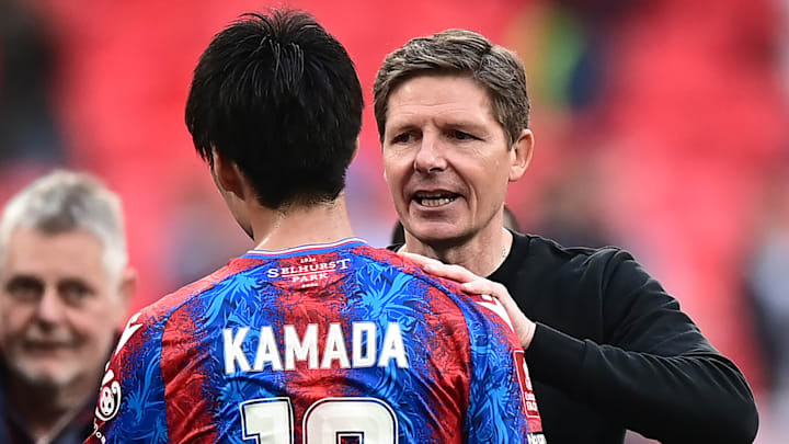 Erfolgreich bei Crystal Palace: Daichi Kamada und Oliver Glasner