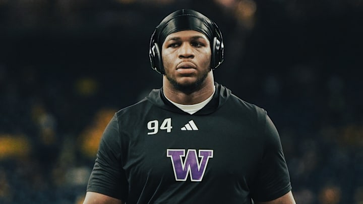 Jayvon Parker is shown during warm-ups for the CFP title game. 