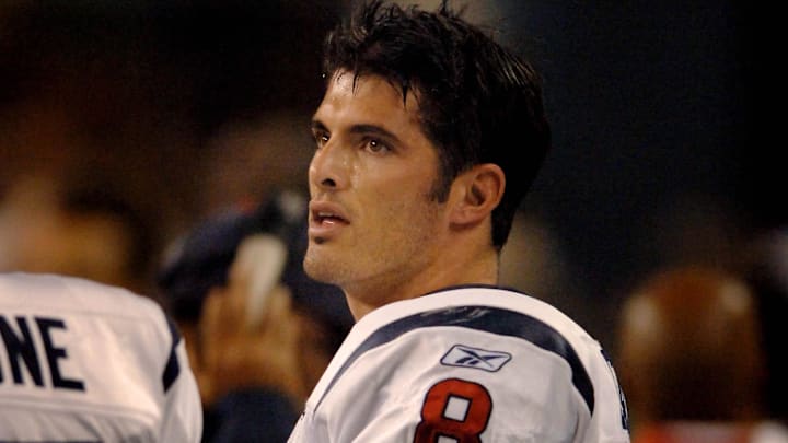Oct. 16, 2005; Seattle, WA, USA; Houston Texans quarterback (8) David Carr against the Seattle Seahawks at Qwest Field in Seattle, Washington. Mandatory Credit: Mark J. Rebilas-Imagn Images © 2005 Mark J. Rebilas Oct. 16, 2005; Seattle, WA, USA; Houston Texans quarterback (8) David Carr against the Seattle Seahawks at Qwest Field in Seattle, Washington. Mandatory Credit: Mark J. Rebilas-Imagn Images © 2005 Mark J. Rebilas