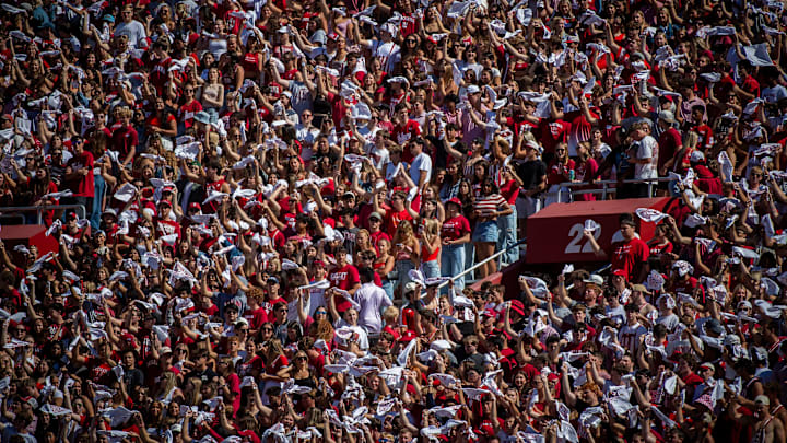 Indiana fans cheer during the Indiana vs. Kennesaw State Big Ten football game Saturday, Sept. 6, 2025, at Memorial Stadium.
