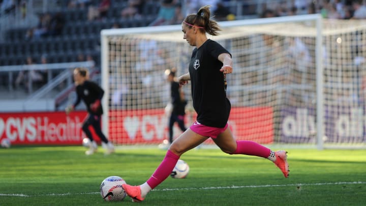 San Diego Wave FC forward Alex Morgan (13) before the match against the Washington Spirit pm Saturday