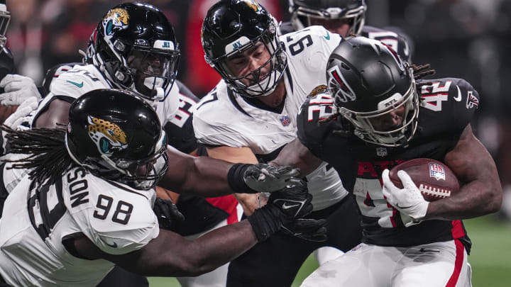 The Atlanta Falcons finished the preseason with an 0-3 record after a blowout loss to the Jacksonville Jaguars on Friday. The Atlanta Falcons finished the preseason with an 0-3 record after a blowout loss to the Jacksonville Jaguars on Friday.