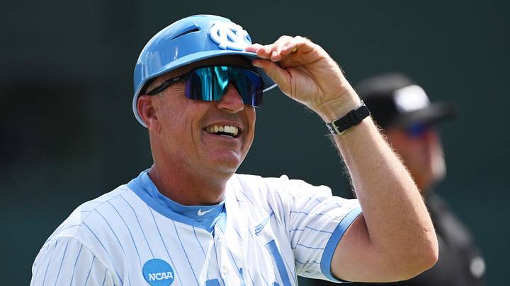 Jun 7, 2026; Chapel Hill, NC, USA;  North Carolina Tar Heels head coach Scott Forbes at Boshamer Stadium. Mandatory Credit: Zachary Taft-Imagn Images