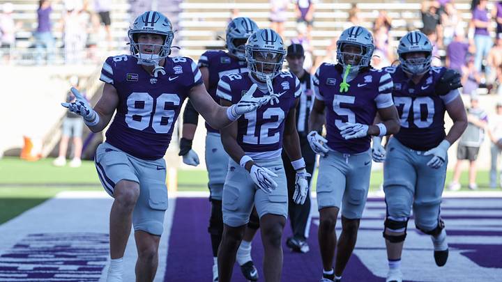 Kansas State is favored against Kansas in Week 7 of the college football season. Kansas State is favored against Kansas in Week 7 of the college football season.