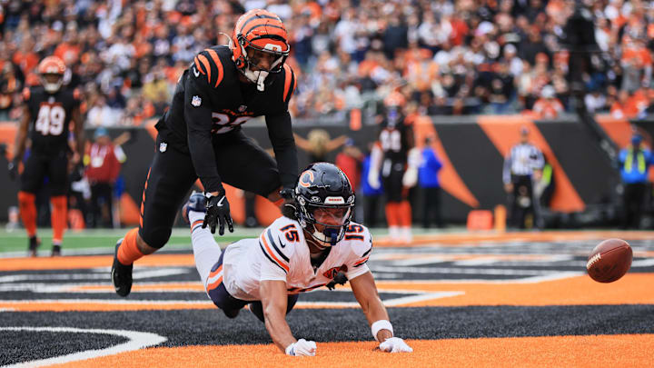 It wasn't a great day for Rome Odunze the receiver, Sunday, but his blocking was sure appreciated. It wasn't a great day for Rome Odunze the receiver, Sunday, but his blocking was sure appreciated.