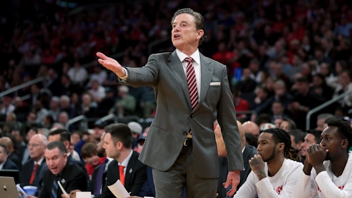 Mar 15, 2025; New York, NY, USA; St. John's Red Storm head coach Rick Pitino coaches against the Creighton Bluejays during the first half at Madison Square Garden. Mandatory Credit: Brad Penner-Imagn Images