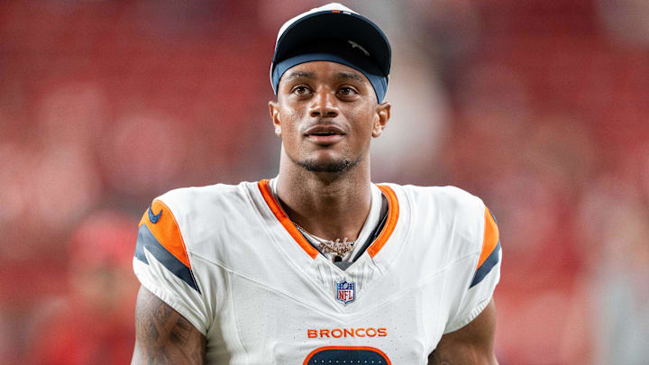August 9, 2025; Santa Clara, California, USA; Denver Broncos cornerback Pat Surtain II (2) after the game against the San Francisco 49ers at Levi's Stadium. August 9, 2025; Santa Clara, California, USA; Denver Broncos cornerback Pat Surtain II (2) after the game against the San Francisco 49ers at Levi's Stadium.