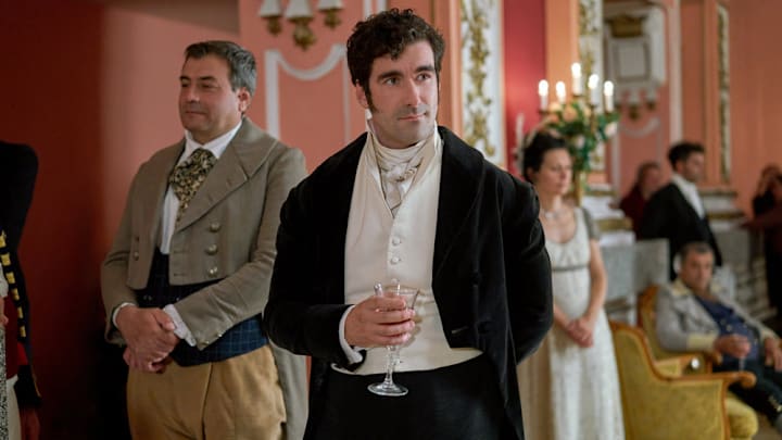 A librarian who thinks that no man can live up to Mr. Darcy gets an unexpected chance to find out if thats true. Photo: Nicholas Bishop Credit: ©2024 Hallmark Media/Photographer: Elena Nenkof