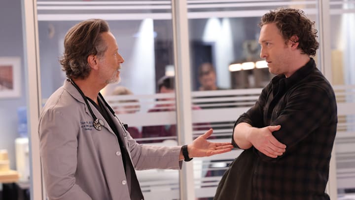 CHICAGO MED -- "I Think I Know You But Do I Really" Episode 09013 -- Pictured: (l-r) Steven Weber as Dr. Dean Archer, Luigi Sottile as Sean Archer