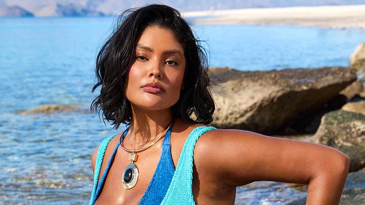 Jocelyn Corona was photographed by James Macari in Loreto, Baja California Sur, Mexico. Swimsuit by Hunza G. Necklace by SAME. Jocelyn Corona was photographed by James Macari in Loreto, Baja California Sur, Mexico. Swimsuit by Hunza G. Necklace by SAME.