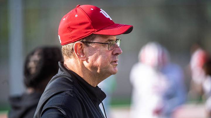 Indiana Head Coach Curt Cignetti during spring practice at Memorial Stadium on Tuesday, March 31, 2026. Indiana Head Coach Curt Cignetti during spring practice at Memorial Stadium on Tuesday, March 31, 2026.