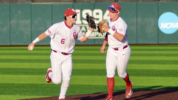 Oklahoma Infielder Kyle Branch (left), Infielder Jaxon Willits (right)