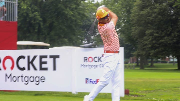 Rickie Fowler returns to defend his title at the Rocket Mortgage Classic at Detroit Golf Club. Rickie Fowler returns to defend his title at the Rocket Mortgage Classic at Detroit Golf Club.