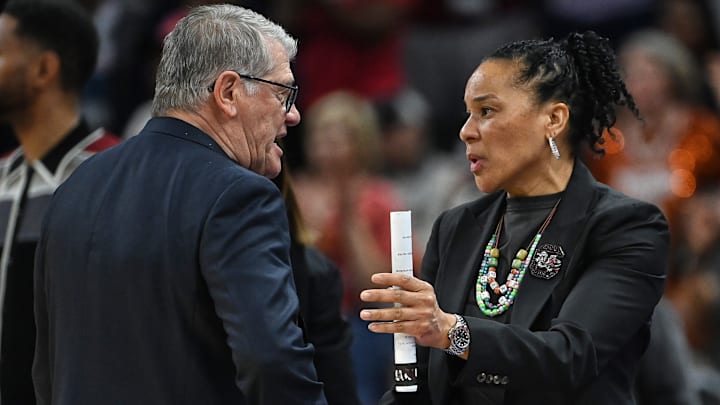 Geno Auriemma and Dawn Staley got into a heated argument after South Carolina beat UConn in the Final Four on Friday. Geno Auriemma and Dawn Staley got into a heated argument after South Carolina beat UConn in the Final Four on Friday.