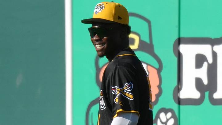 Erie SeaWolves outfielder Zyhir Hope competes during an Eastern League baseball game against the Altoona Curve at UPMC Park in Erie, Pa., on Aug. 4, 2026. Erie SeaWolves outfielder Zyhir Hope competes during an Eastern League baseball game against the Altoona Curve at UPMC Park in Erie, Pa., on Aug. 4, 2026.